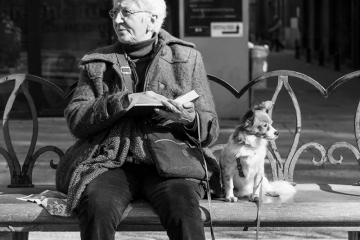 Anciana_Perro-Libro